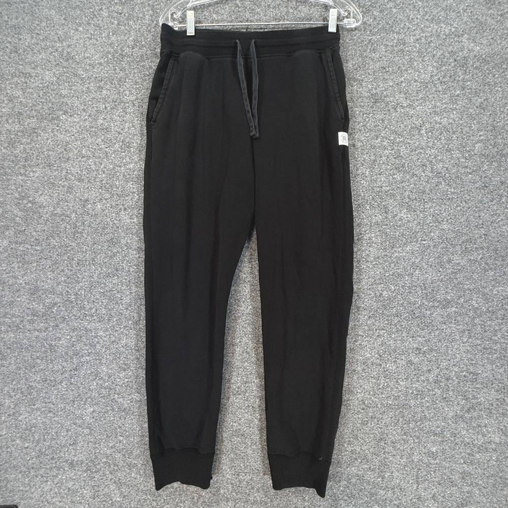 Reigning Champ Sweatpants Mens Small Black Cotton Terry Slim Joggers Tapered